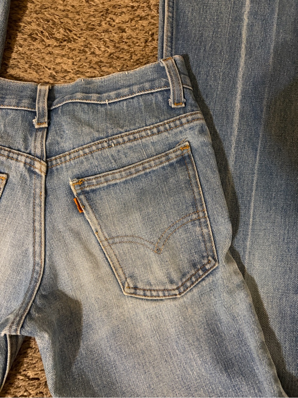 Levi's Light Wash Wide Leg Flare Jeans - Picture 4 of 10